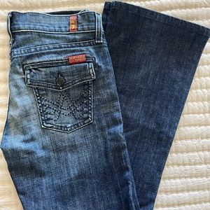 7 for all mankind bootcut denim size 25 with 25 inch inseam excellent condition